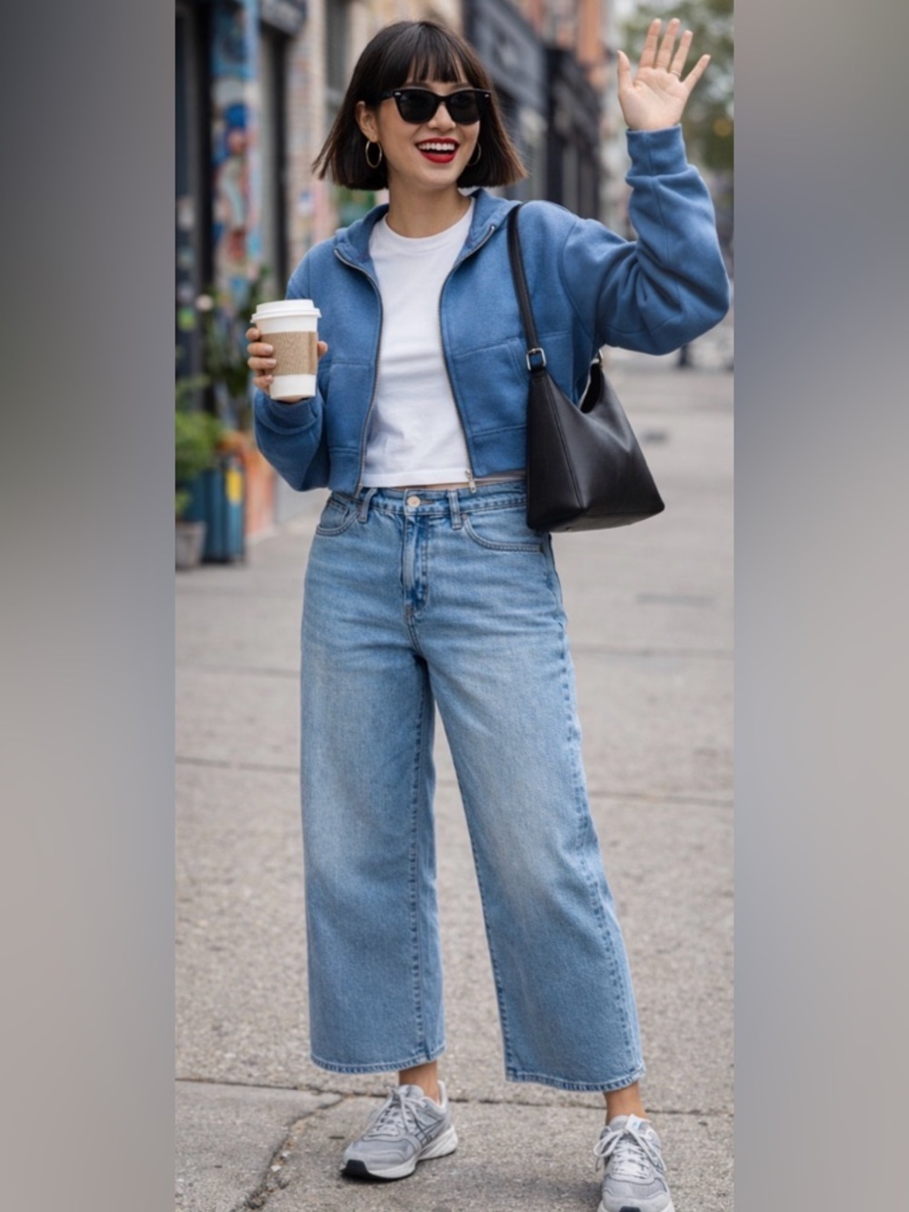 J. Crew Semi Stretch High Rise Cropped Kick Out wide leg Light Blue Denim Jeans - Picture 1 of 13